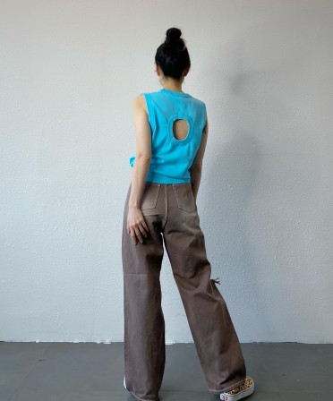 Sand Wash Destroyed Jeans #250415